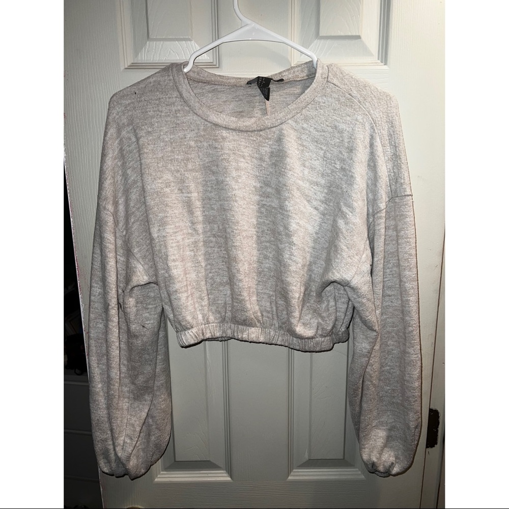 Beige Crop Top Sweater